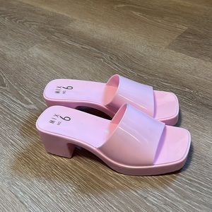 Jenna Jelly Pink Platform Sandal by Mix No. 6